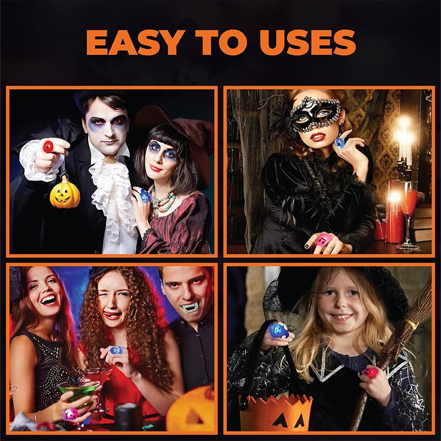 Turbo Cables – Halloween Glow Rings Party Pack - 50 Pcs