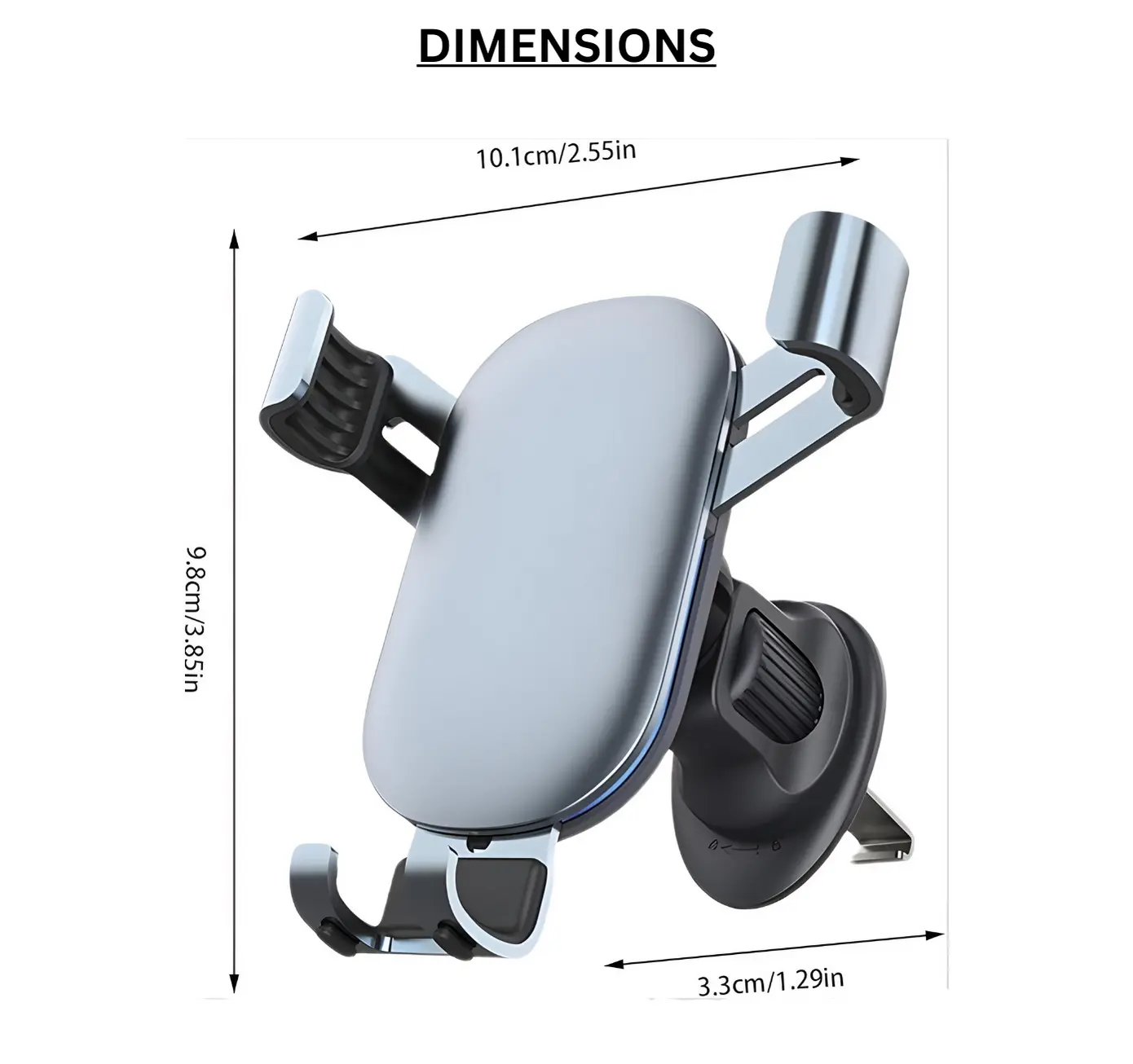 One-Hand Gravity-Link Car Phone Holder | Air Vent Mount for Hands-Free Driving Turbo Cables