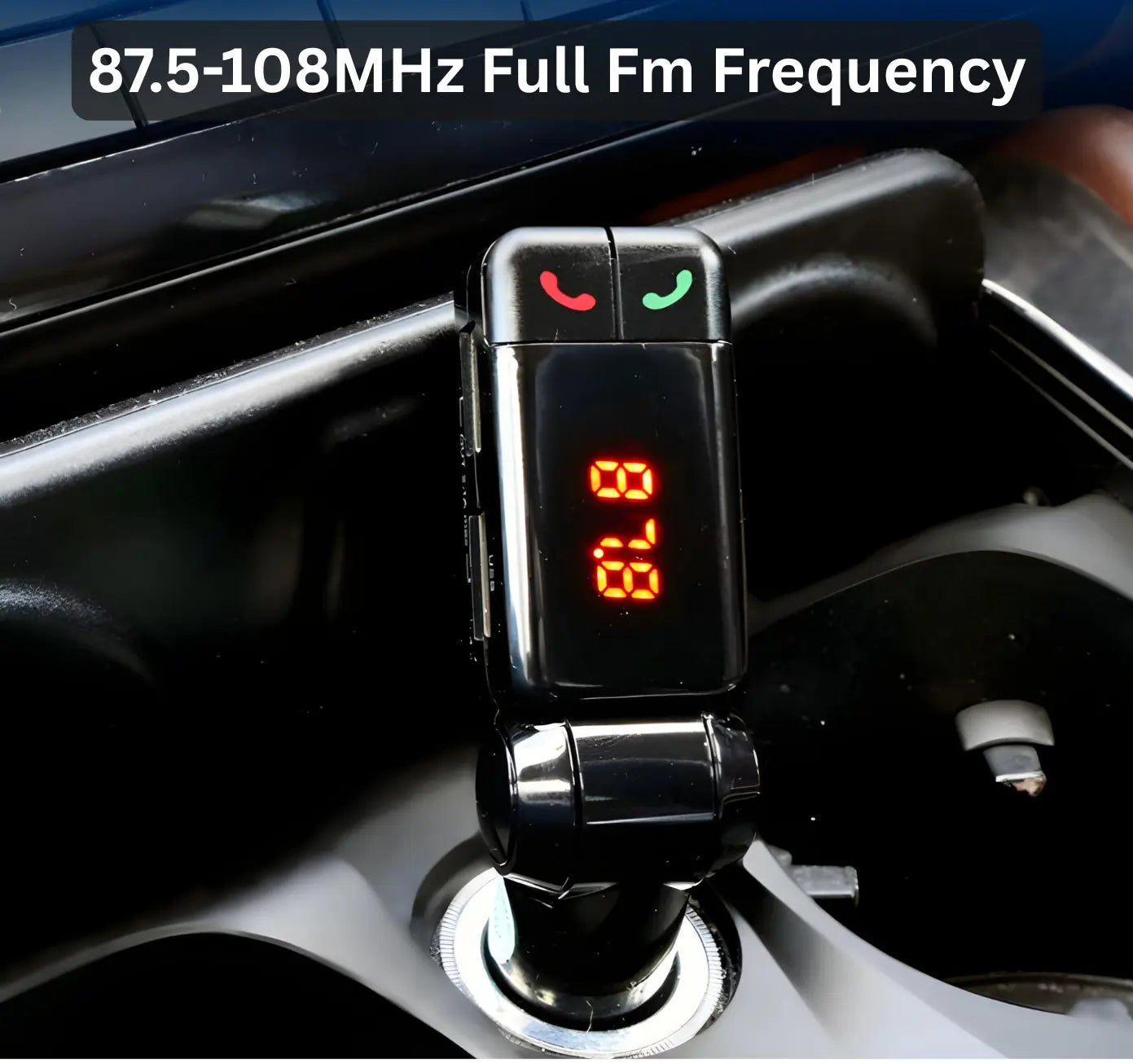 FM Transmitter with Bluetooth and Dual USB Car Charger Turbo Cables