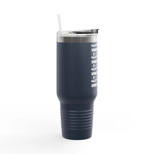 40oz Insulated Travel Mug — Stainless Lid & Straw Printify