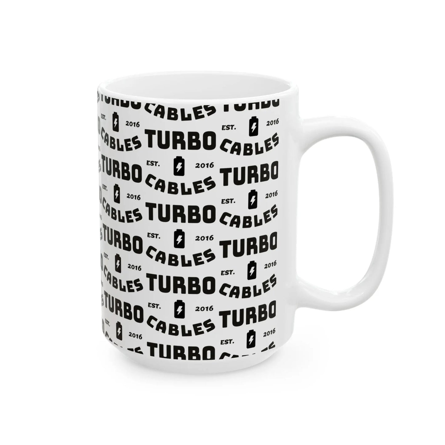 Turbo Cables Branded Ceramic Mug (11oz, 15oz) Printify