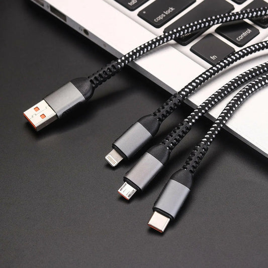 3-IN-1 Multi-Head USB Charging Cable