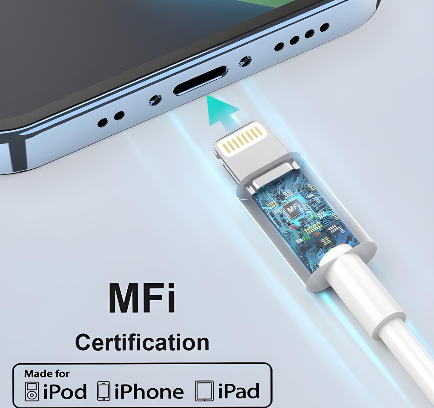 MFI Lightning To USB Cable - 1 Metre