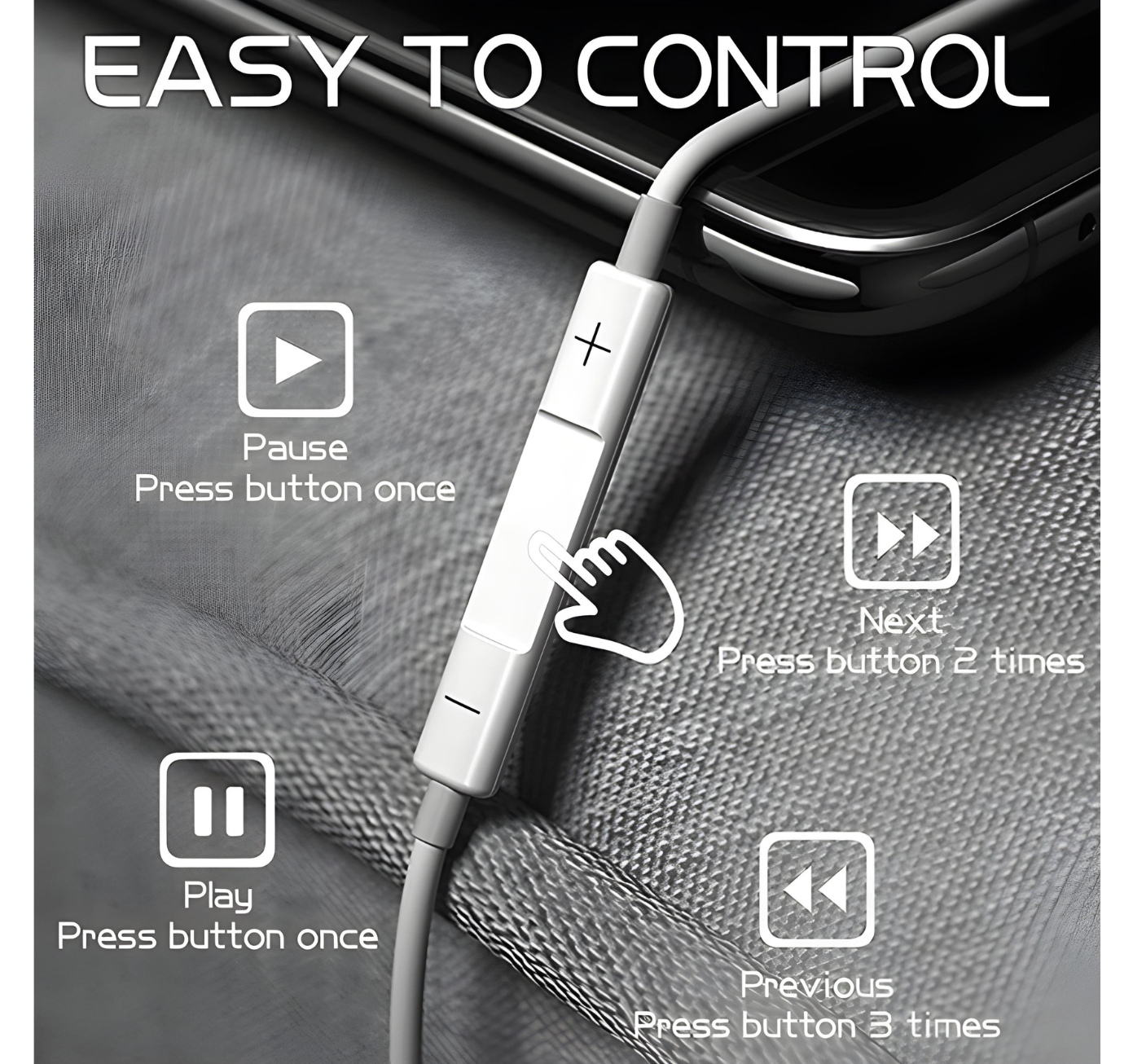 Wired EarPods With Mic (3.5MM Headphone Plug)