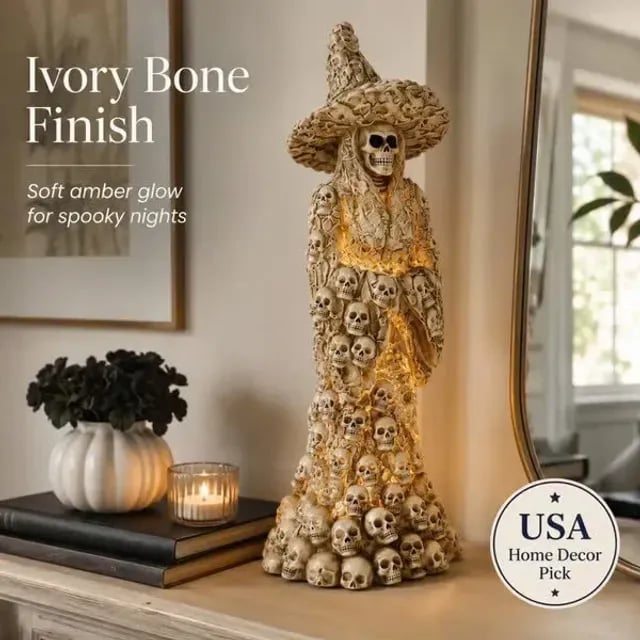 Turbo Cables – Spooky Skeleton Witch Ornament