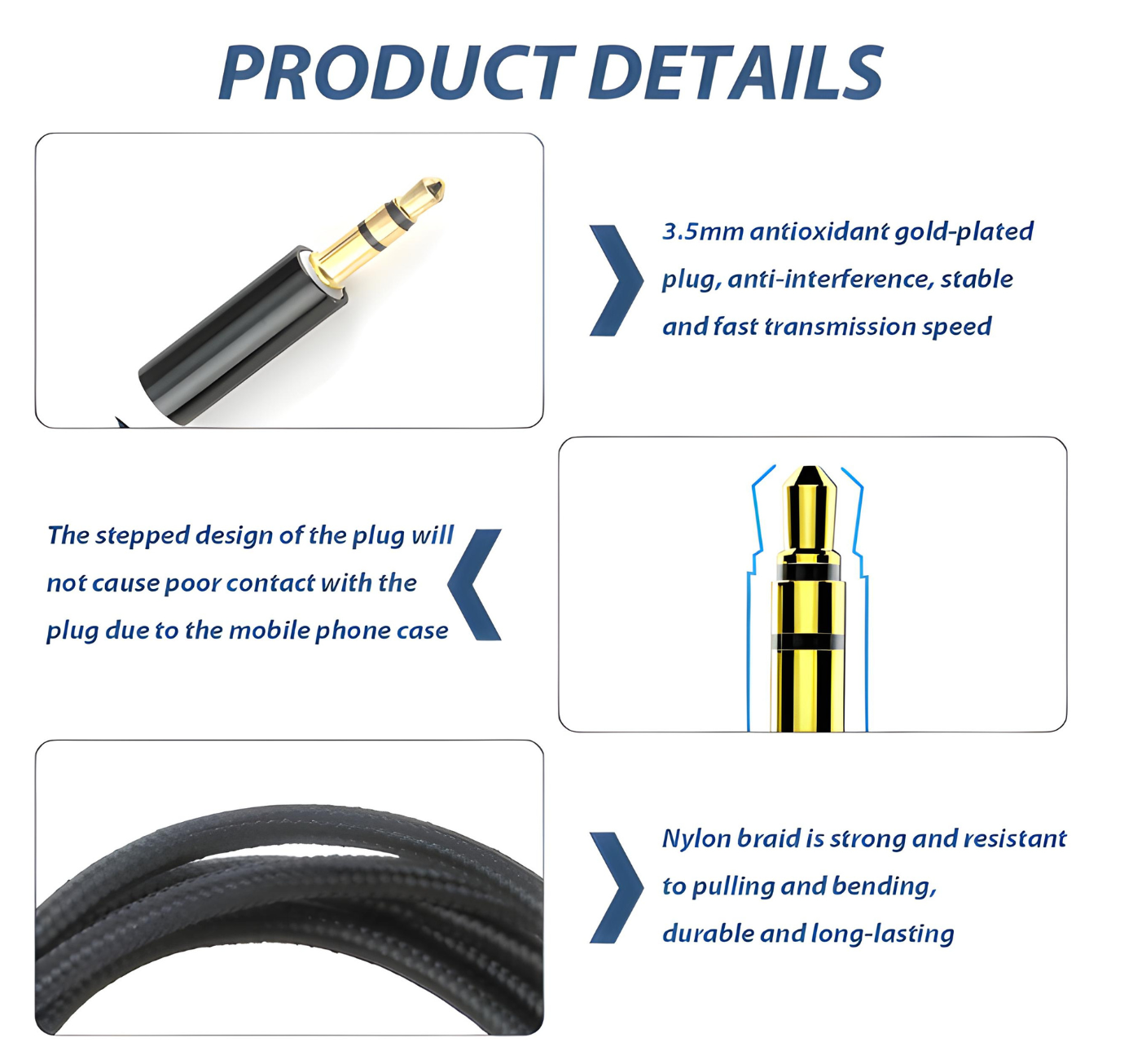 3.5 mm To 3.5mm Audio Cable (Aux) - 1 Metre