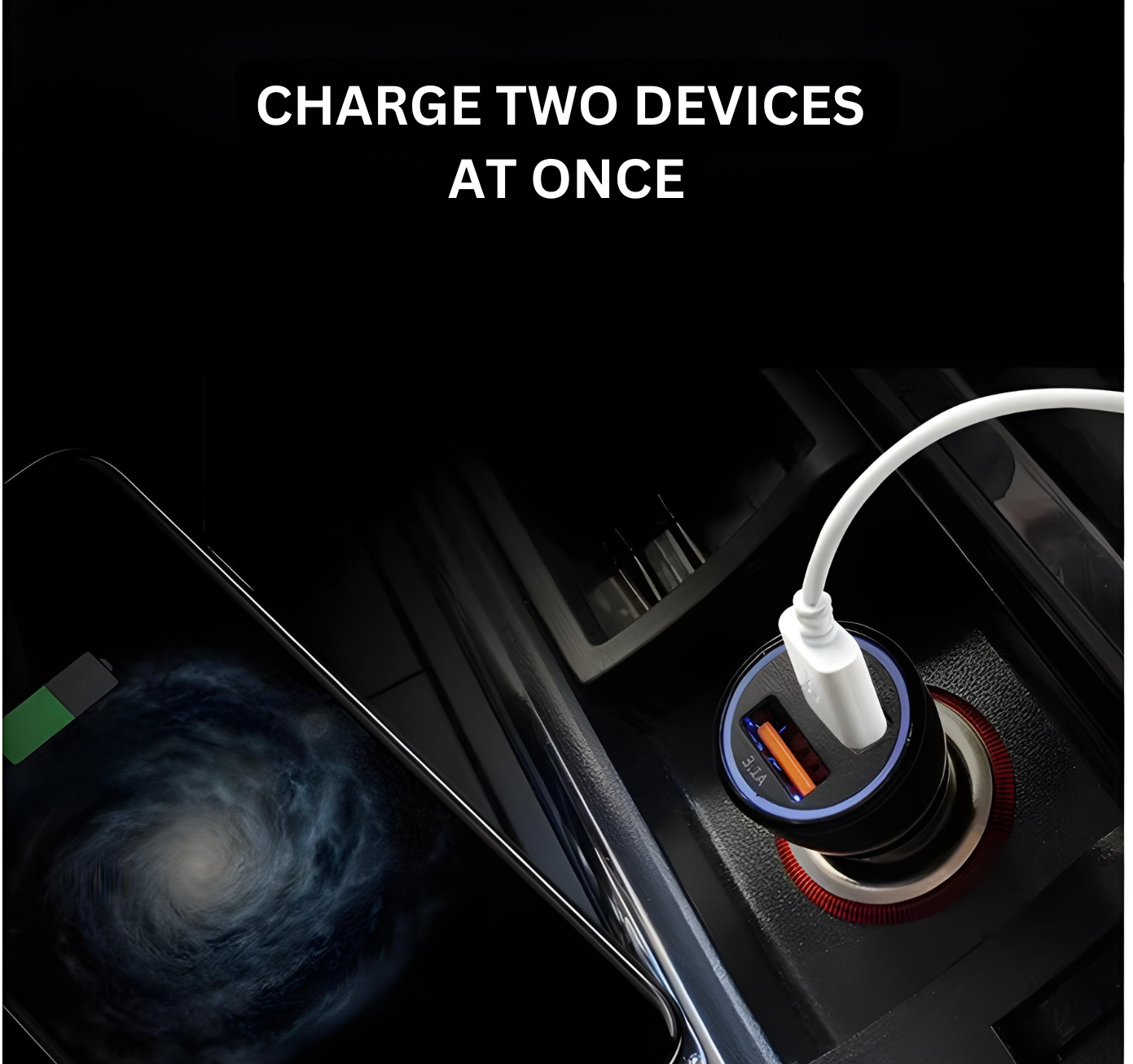 Dual USB Car Charger | 12V Sleek Fit Adapter with 3.1A Fast Charge