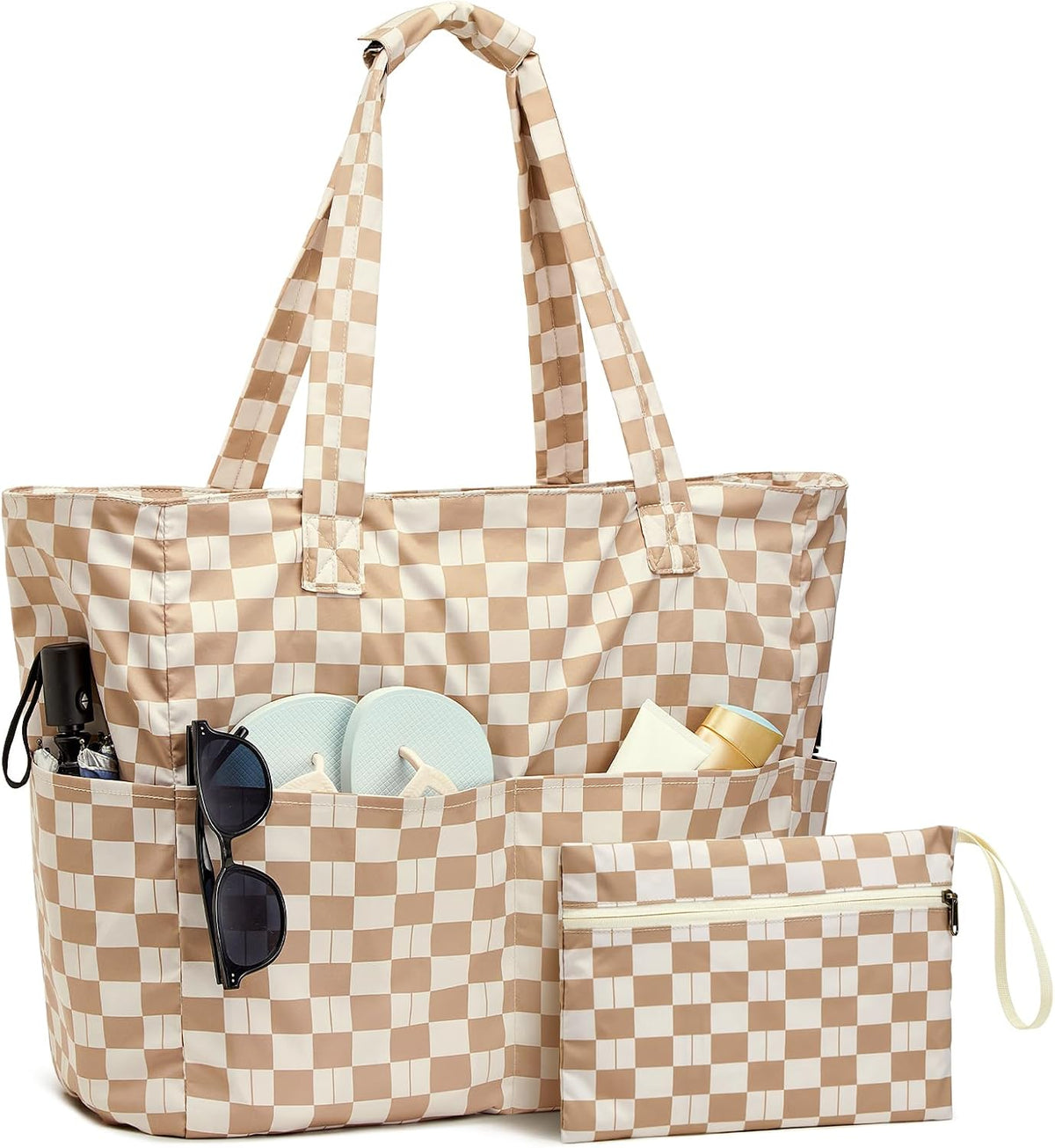 Turbo Cables – Ultimate Beach Tote Bag | Waterproof & Sandproof Large Bag with Zipper | Foldable Design for Easy Travel and Storage