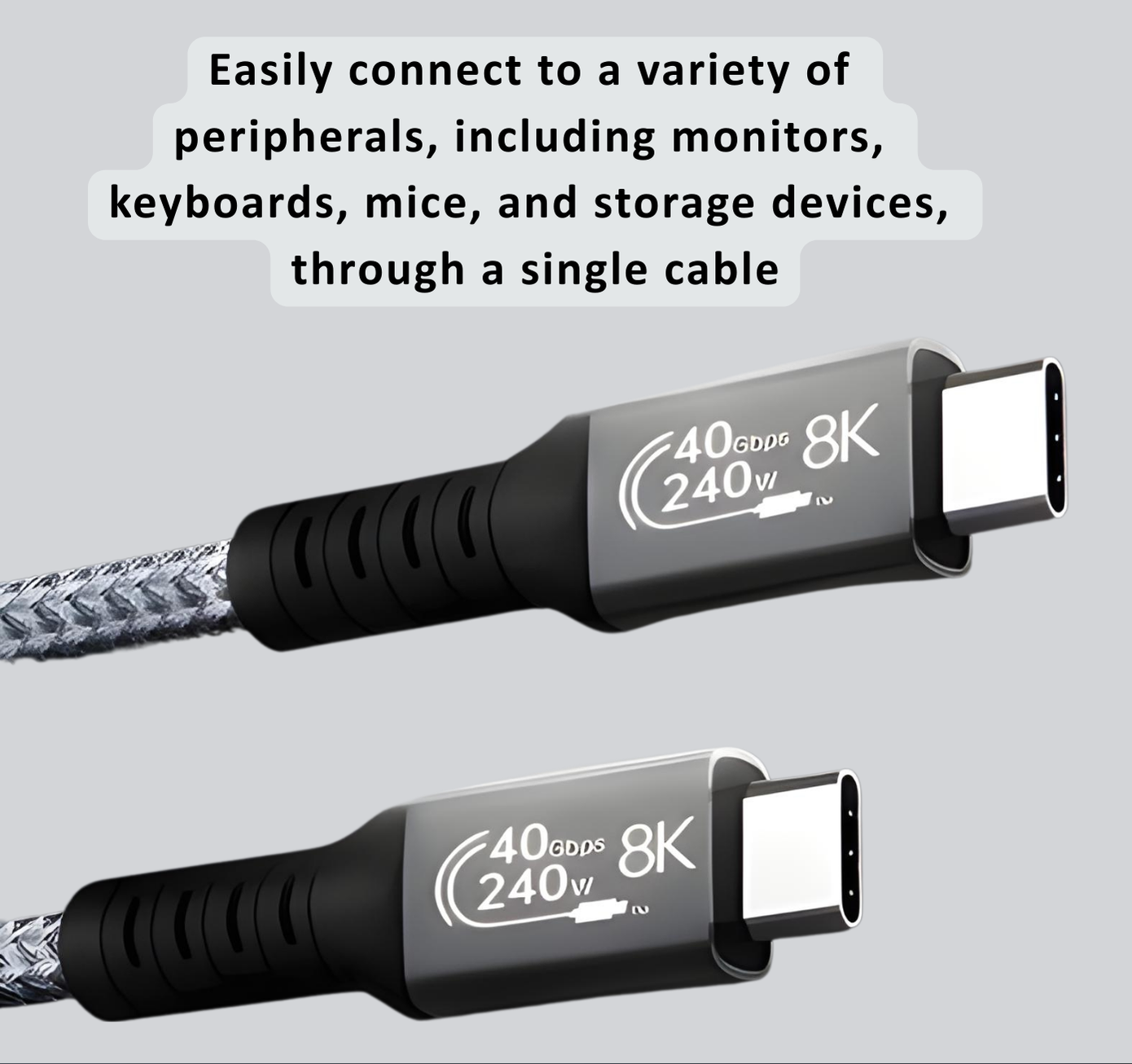 USB-C to USB-C Thunderbolt 4 240W Cable (1 Mtr)