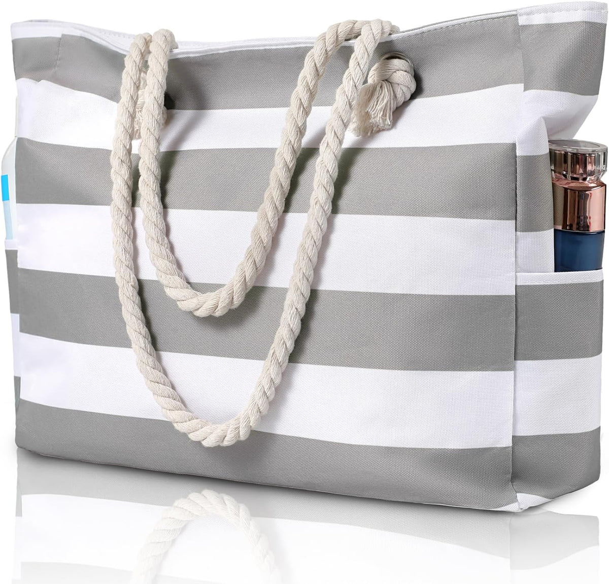 Turbo Cables – Large Waterproof Beach Tote Bag with Zipper | Sandproof Design for Easy Summer Outings