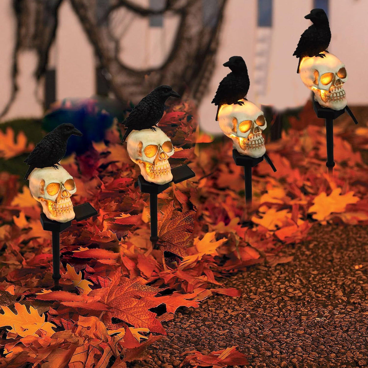 Turbo Cables – Animated Solar Skull Garden Stake