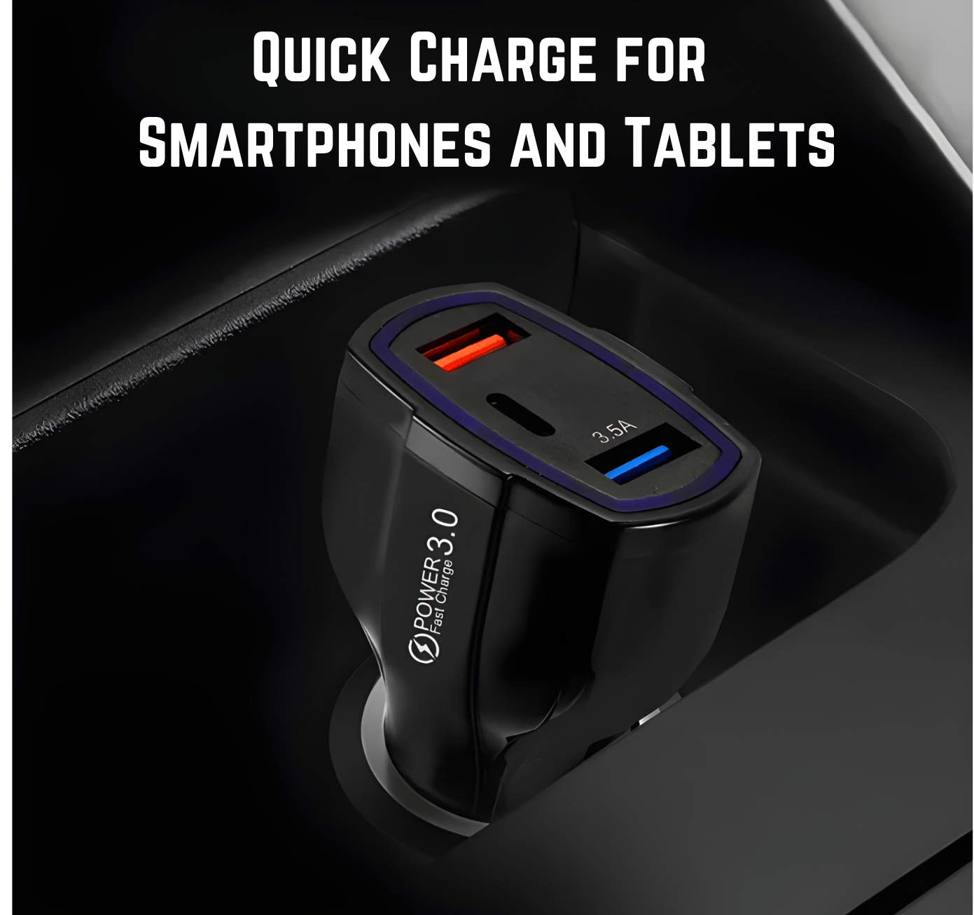 Car Charger Triple USB - 12V (QC 3.0)