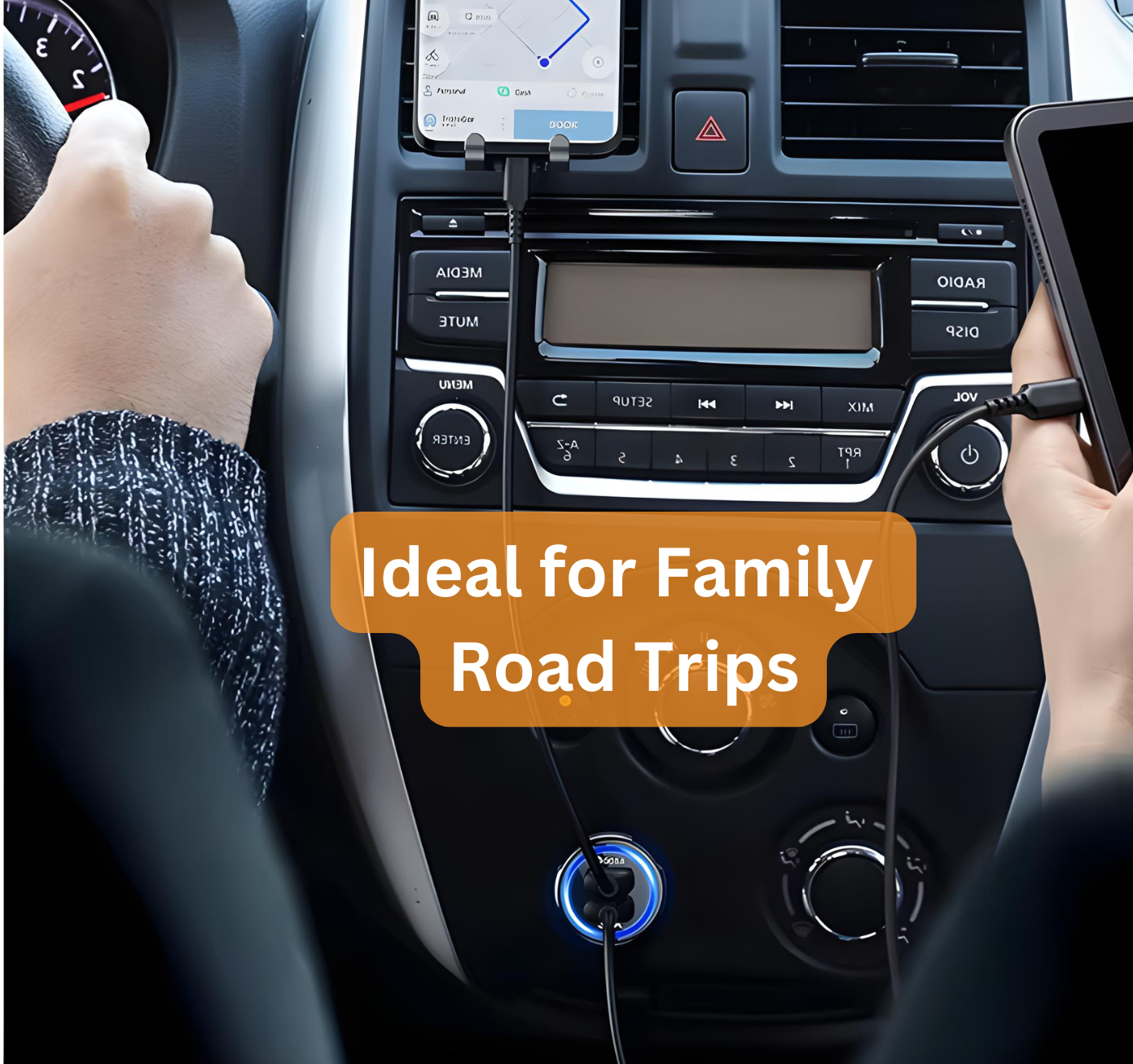 Dual USB Car Charger | 12V Sleek Fit Adapter with 3.1A Fast Charge