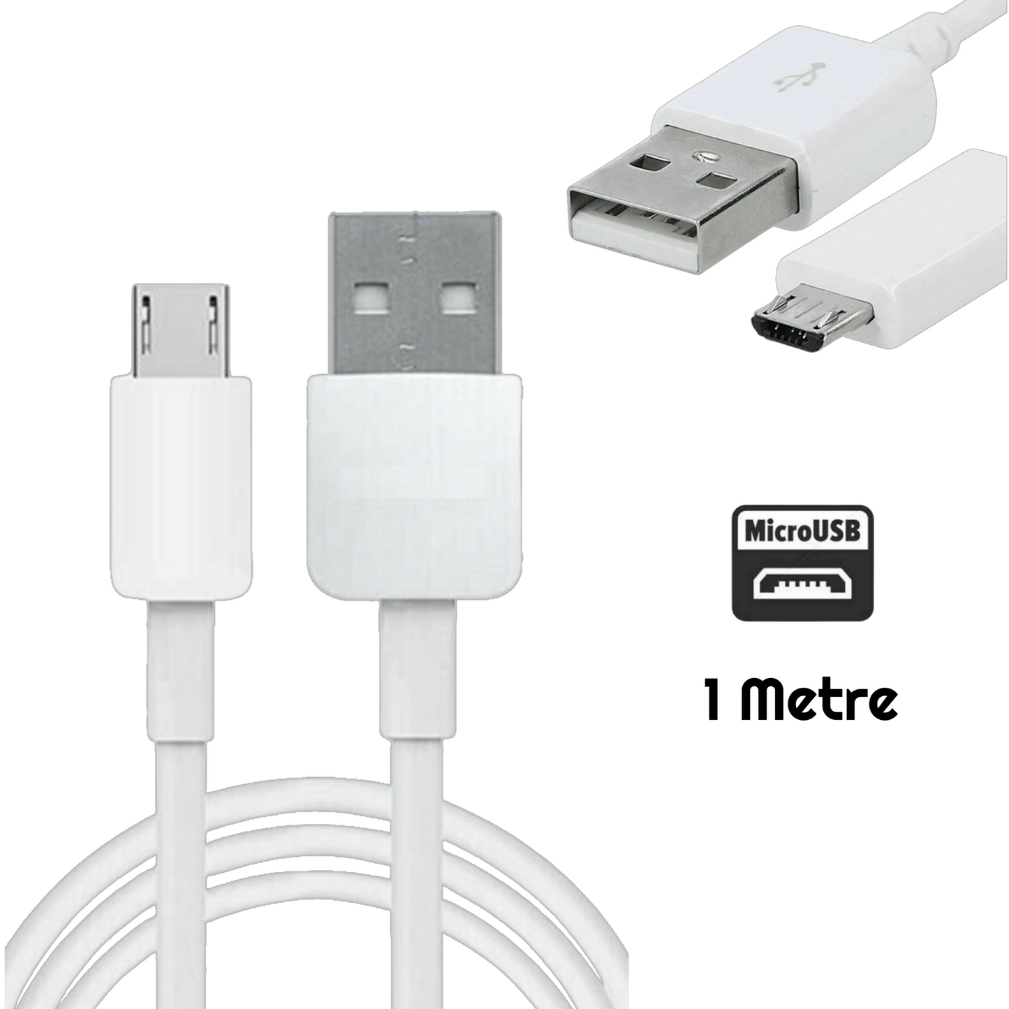 Micro USB To USB CABLE - 1 Metre.