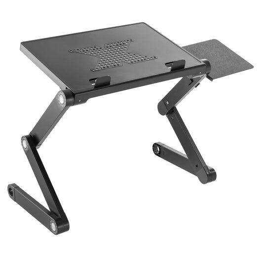 ProperAV Laptop Stand for Bed / Sofa / Desk with Adjustable Legs & Mouse Pad - Black Maplin