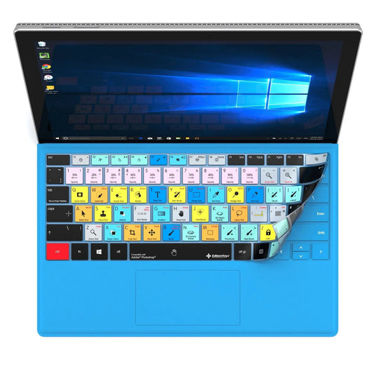 Adobe Photoshop Keyboard Covers for Microsoft Surface Line Editors Keys