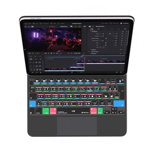 Davinci Resolve Keyboard Cover for iPad Magic Case Editors Keys