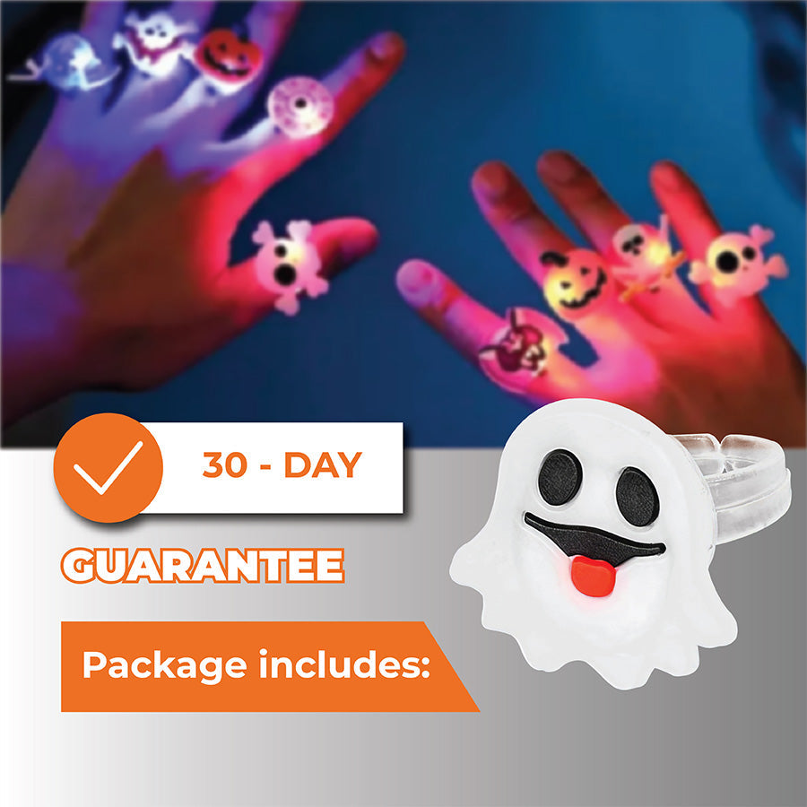 Turbo Cables – Halloween Glow Rings Party Pack - 50 Pcs