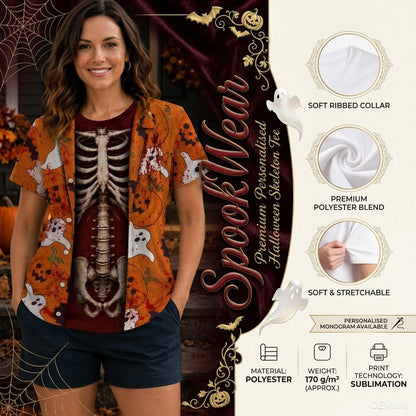 Turbo Cables – Premium Personalised Halloween Skeleton Tee