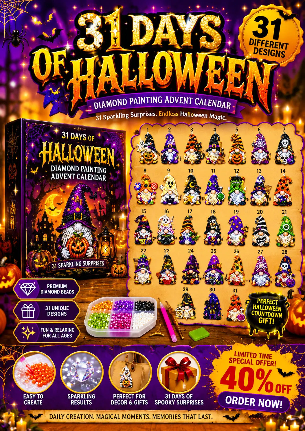 Turbo Cables – Halloween Diamond Art Surprise Calendar