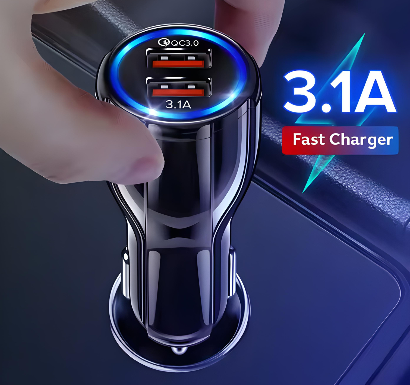 Car Charger Double USB - 12V (QC 3.0)