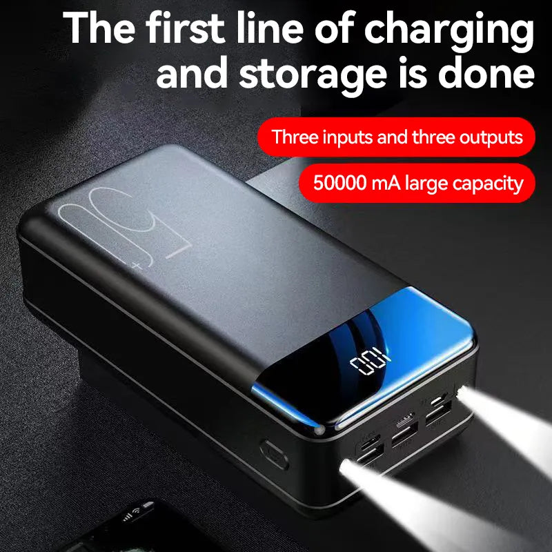Turbo 100000mAh Power Bank – Ultra Fast Charging External Battery for Phones, Tablets & Laptops