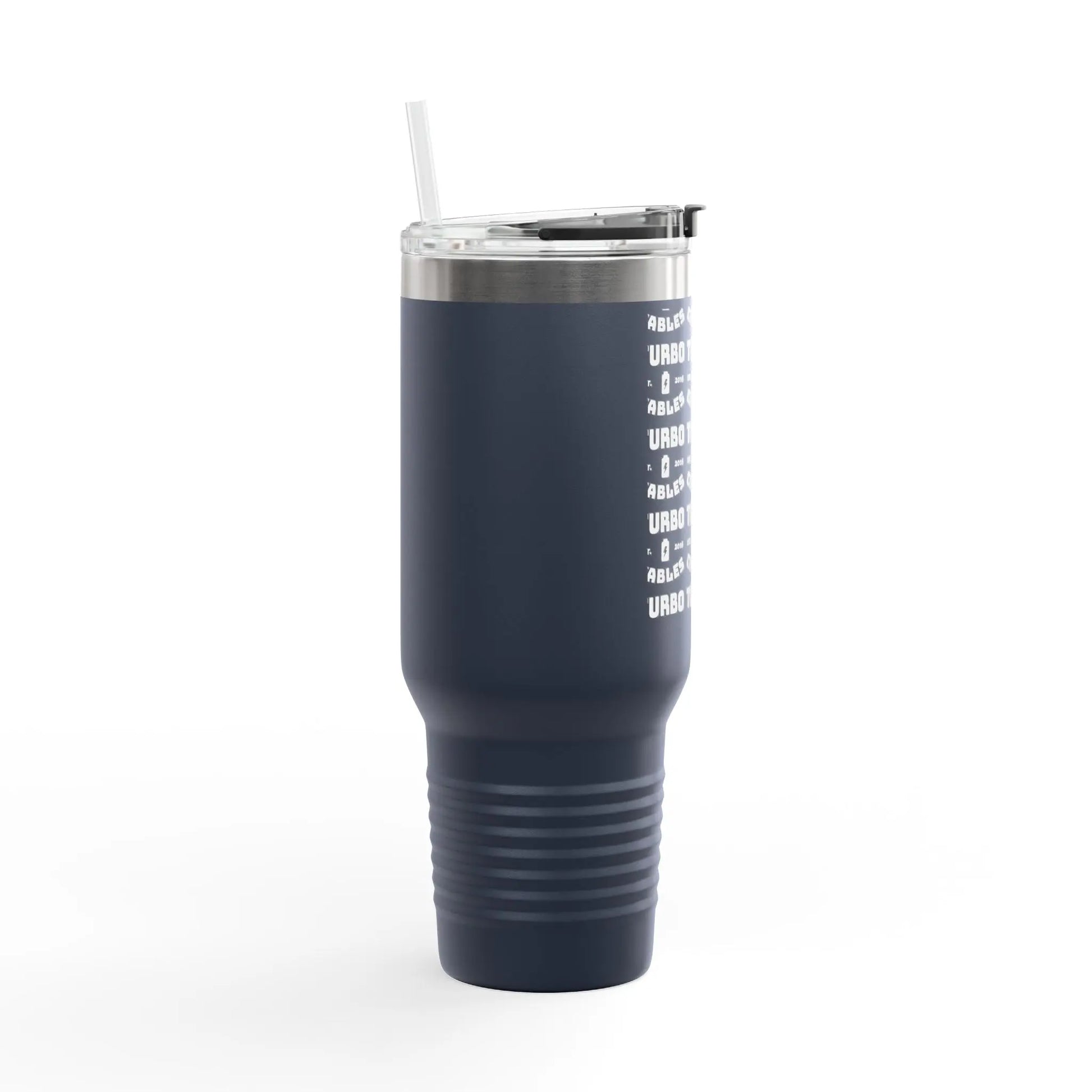 40oz Insulated Travel Mug — Stainless Lid & Straw Printify