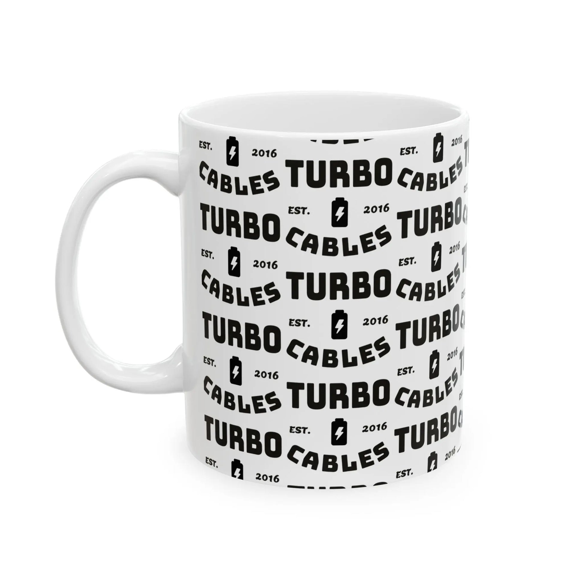 Turbo Cables Branded Ceramic Mug (11oz, 15oz) Printify
