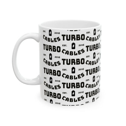 Turbo Cables Branded Ceramic Mug (11oz, 15oz) Printify