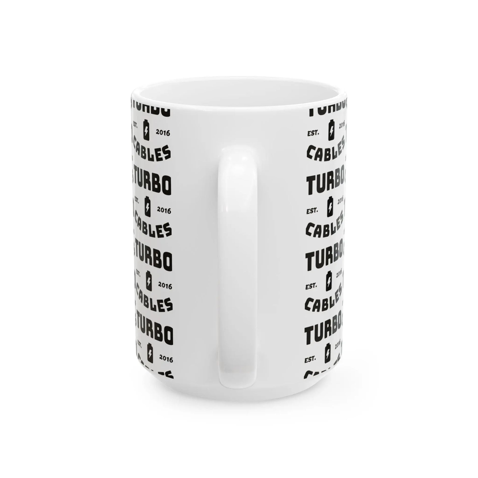 Turbo Cables Branded Ceramic Mug (11oz, 15oz) Printify