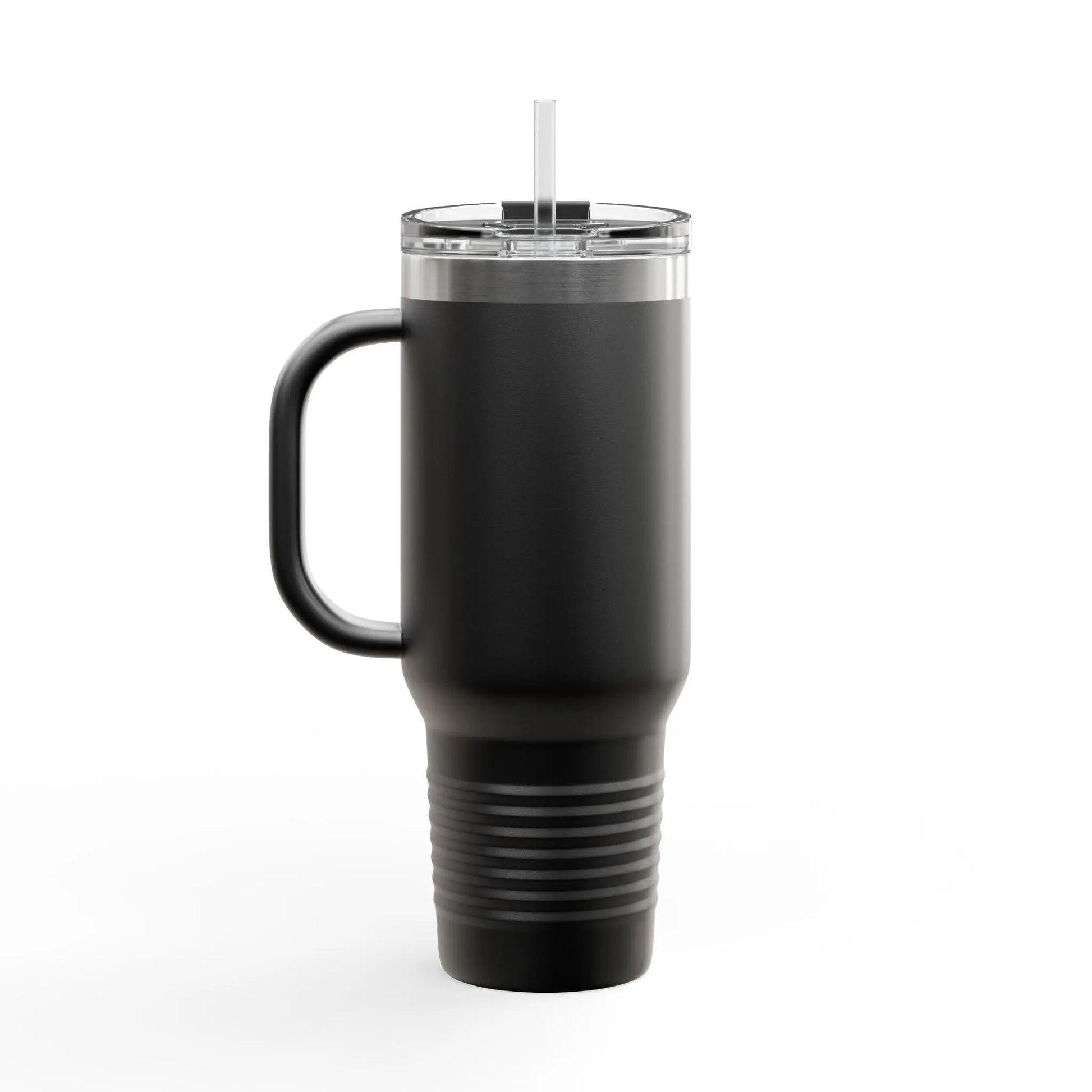 40oz Insulated Travel Mug — Stainless Lid & Straw Printify