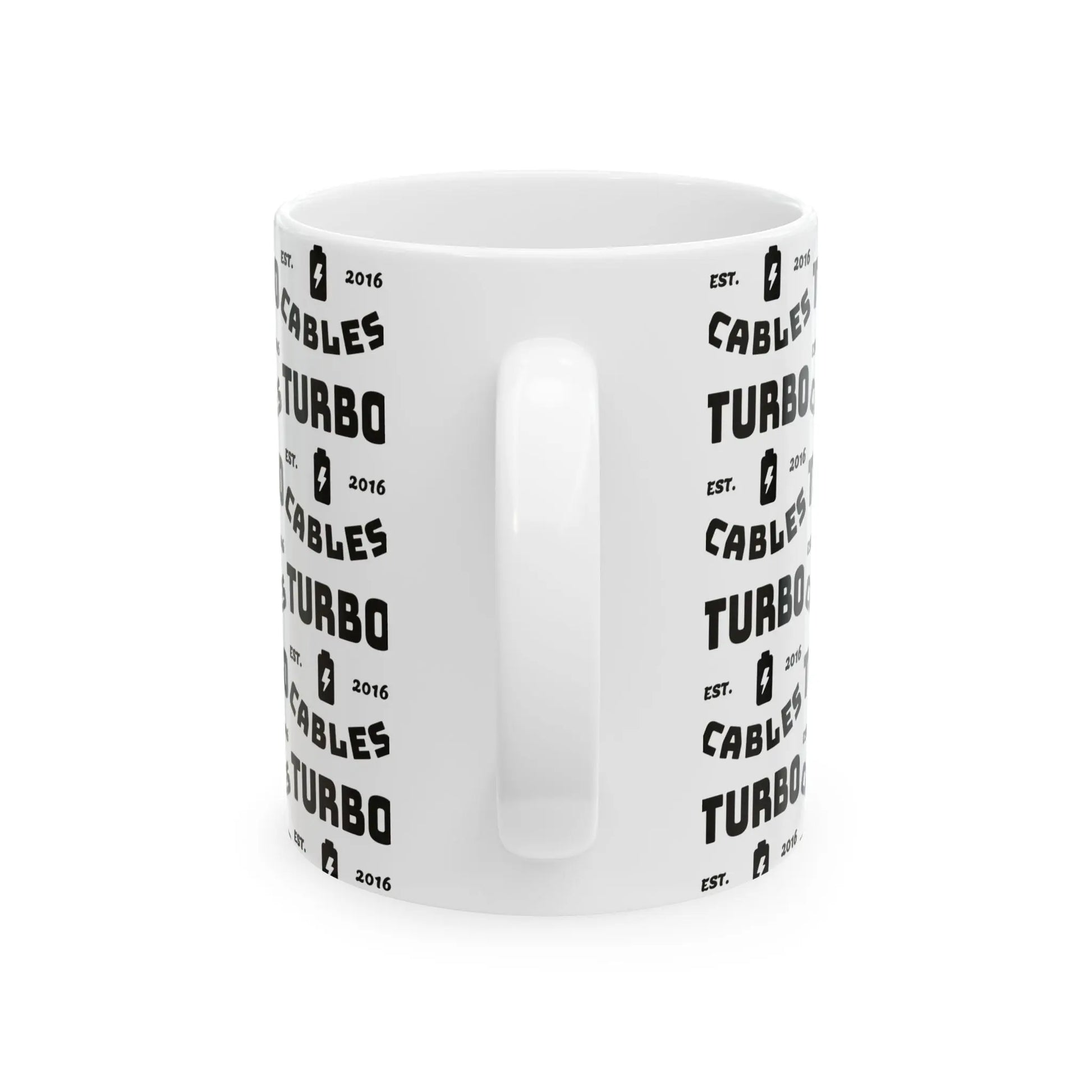 Turbo Cables Branded Ceramic Mug (11oz, 15oz) Printify
