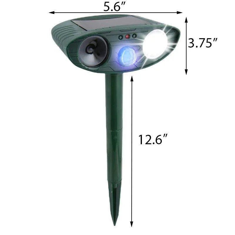 Ultrasonic Solar Deer Repeller – Motion Sensor Animal Deterrent for Garden & Yard Turbo Cables