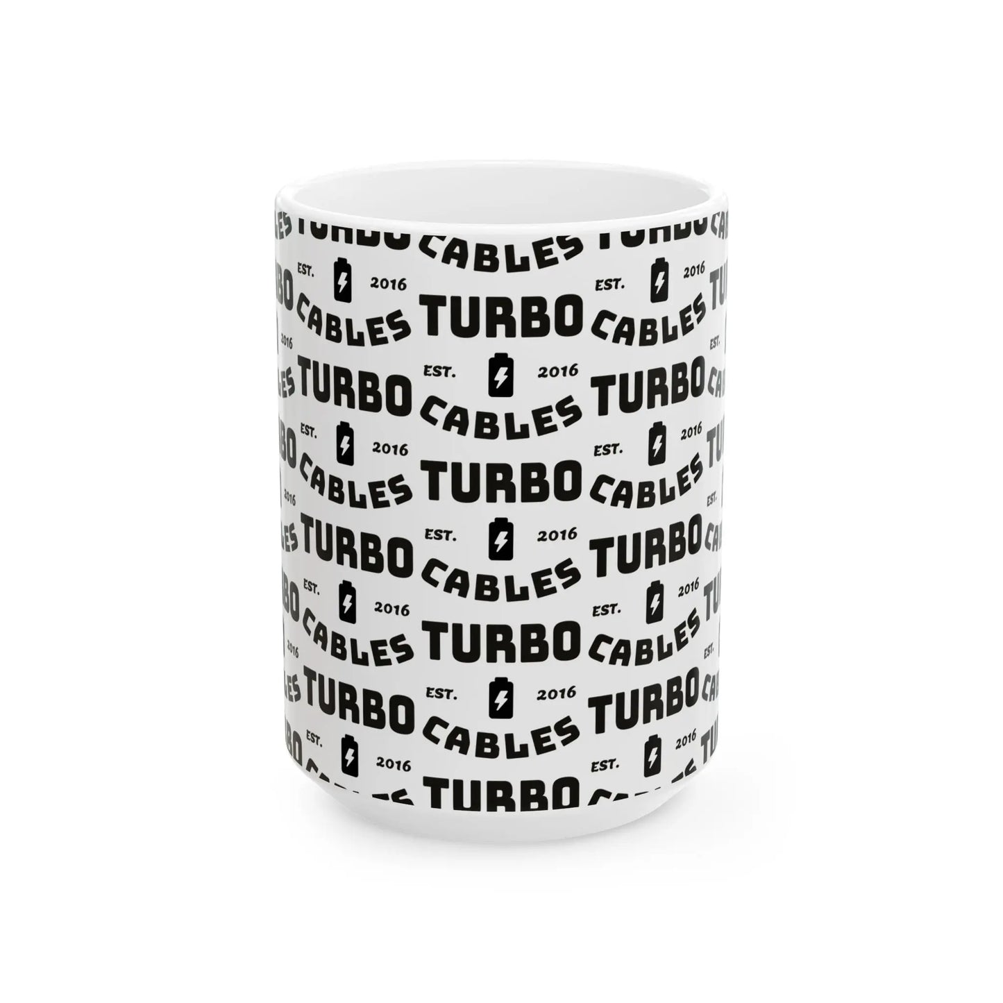 Turbo Cables Branded Ceramic Mug (11oz, 15oz) Printify