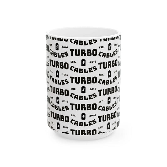 Turbo Cables Branded Ceramic Mug (11oz, 15oz) Printify