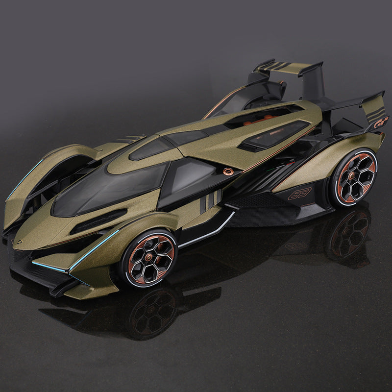 Turbo Cables – Lamborghini V12 Vision Gran Turismo Diecast Model Car 1:18 Scale with Alloy Construction | High-Detail Collector's Item for Car Enthusiasts