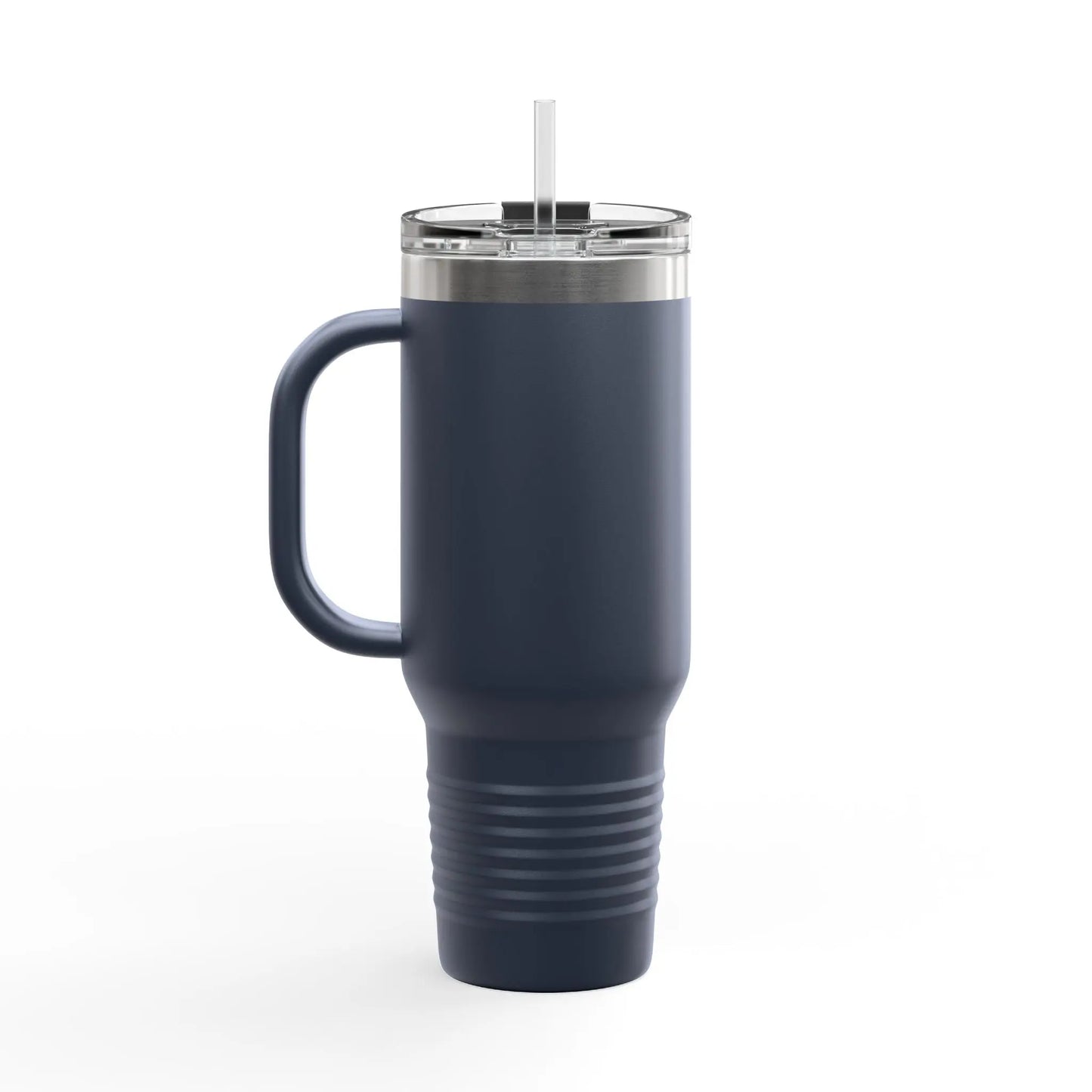 40oz Insulated Travel Mug — Stainless Lid & Straw Printify