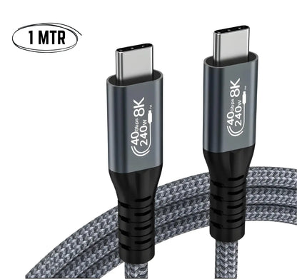 USB-C to USB-C Thunderbolt 4 240W Cable (1 Mtr) Turbo Cables