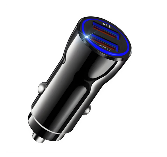 Dual USB Car Charger | 12V Sleek Fit Adapter with 3.1A Fast Charge