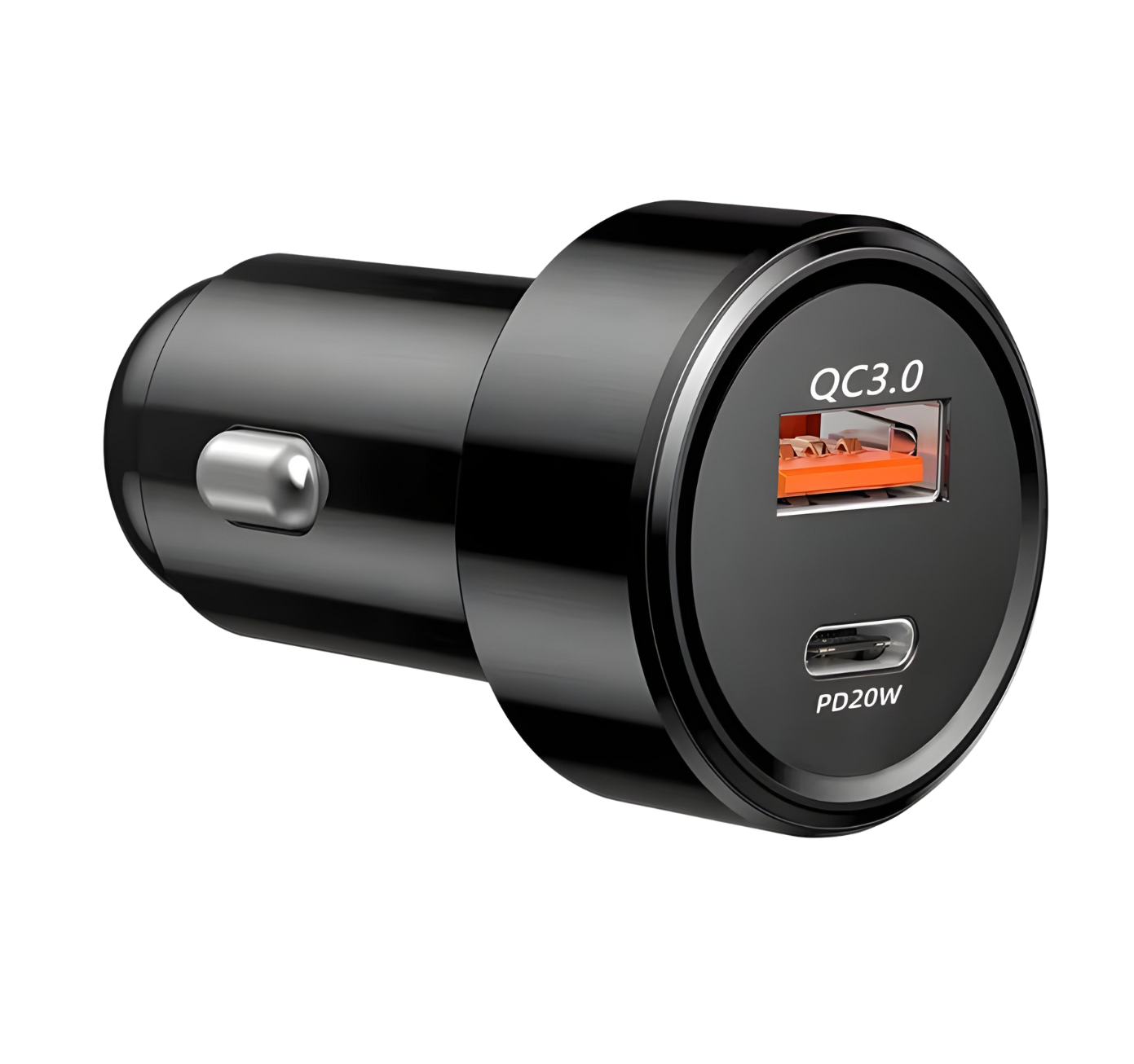 Car Charger 20W with USB-C & USB-A Ports for Fast Charging