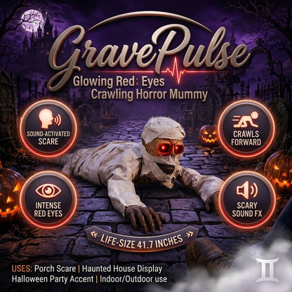 Turbo Cables – Glowing Red Eyes Crawling Horror Mummy