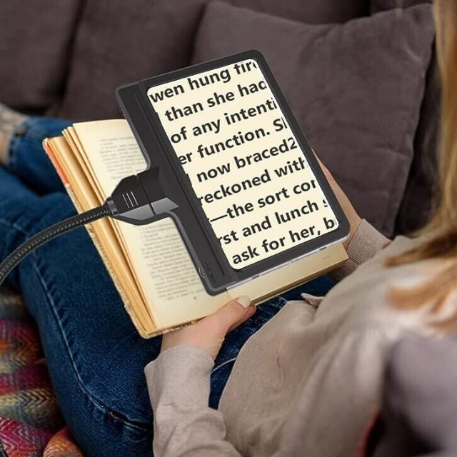 Turbo 5X Magnifying Floor Lamp – Full-Page LED Light for Reading, Hobbies & Crafts