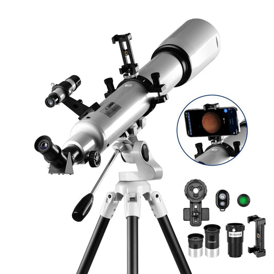 Turbo 210x Magnification Telescope for Adults & Beginners – Star Tracking App & Pro-Level Design