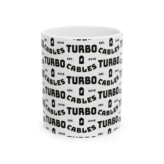 Turbo Cables Branded Ceramic Mug (11oz, 15oz) Printify
