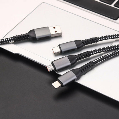 3-IN-1 Multi-Head USB Charging Cable