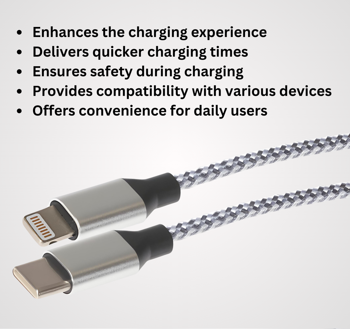 Lightning To USB C Cable - 1 Metre (30W)