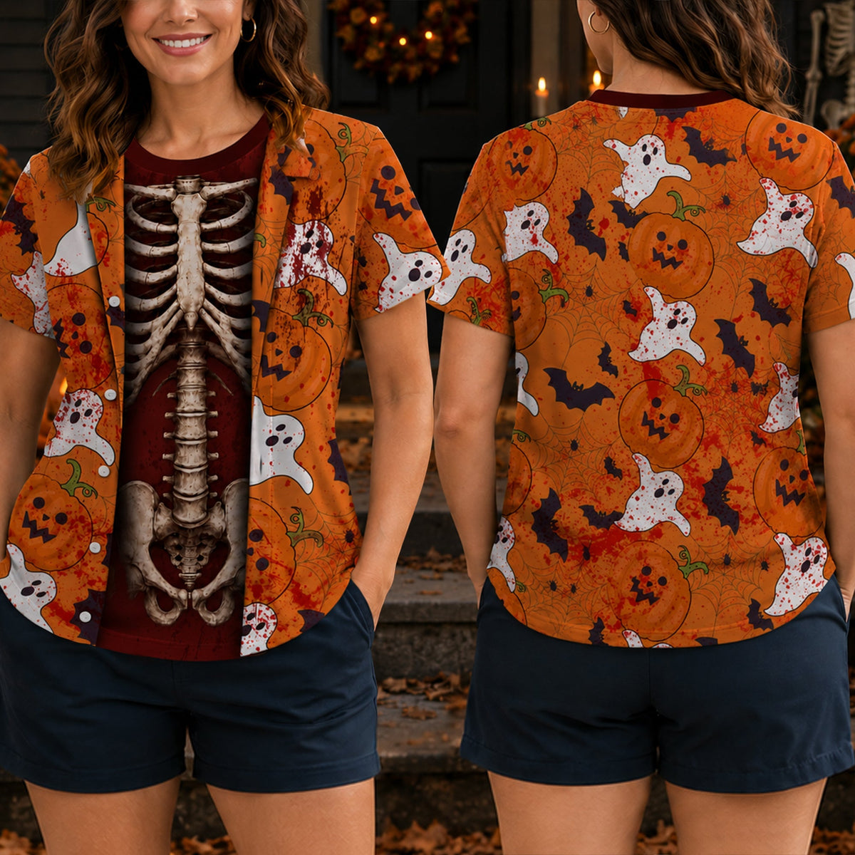 Turbo Cables – Premium Personalised Halloween Skeleton Tee