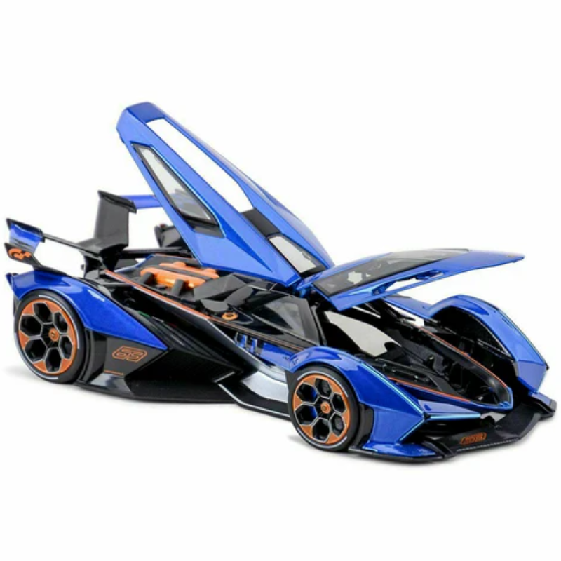Turbo Cables – Lamborghini V12 Vision Gran Turismo Diecast Model Car 1:18 Scale with Alloy Construction | High-Detail Collector's Item for Car Enthusiasts