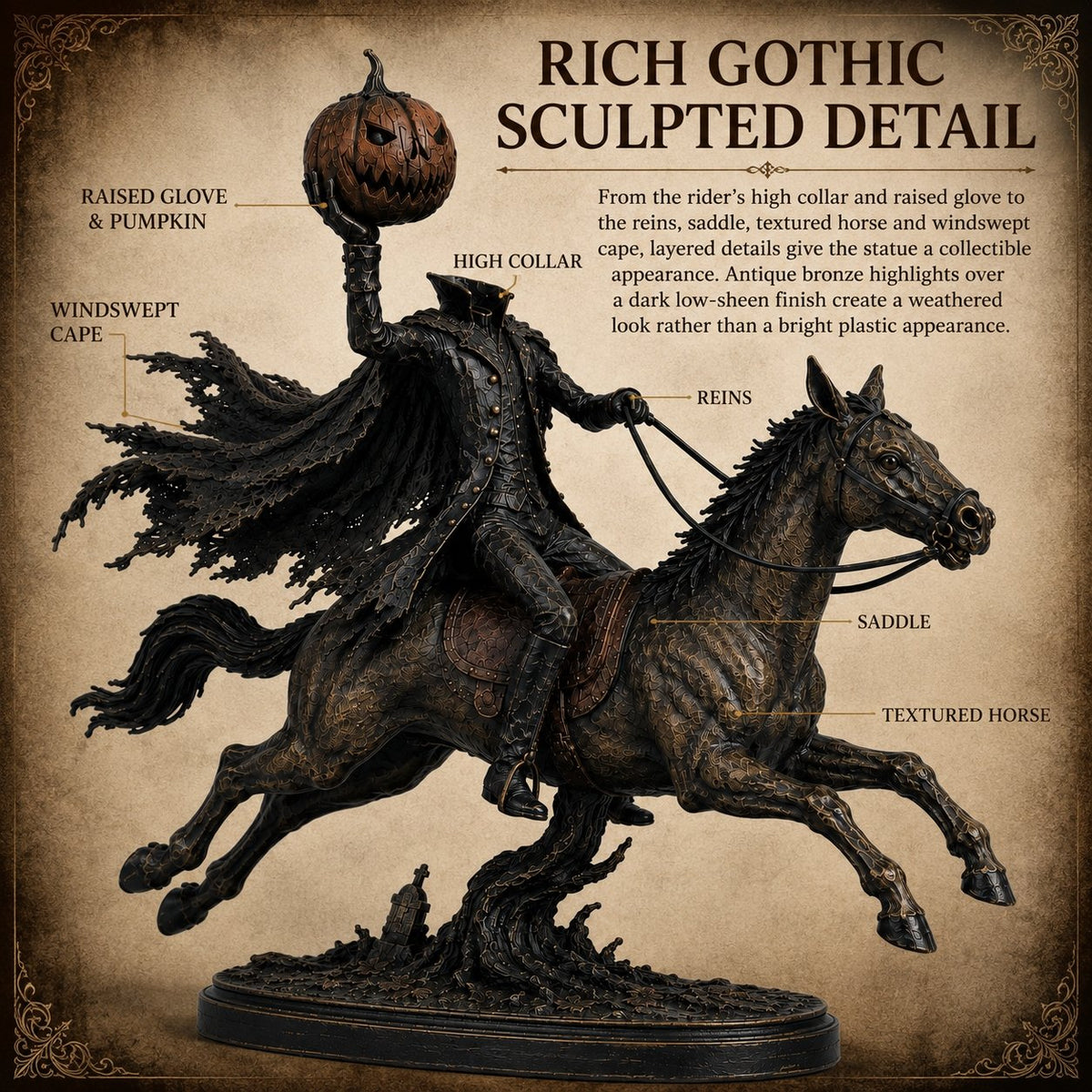 Turbo Cables – Headless Horseman Halloween Statue