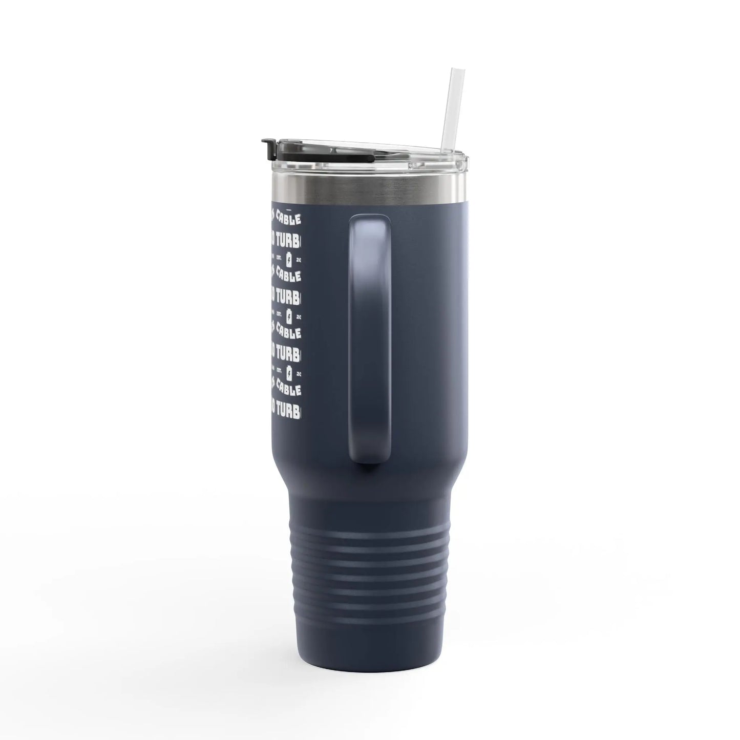 40oz Insulated Travel Mug — Stainless Lid & Straw Printify